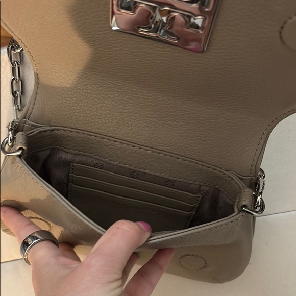 Tory Burch Taupe Leather Crossbody Bag - Picture 4 of 6